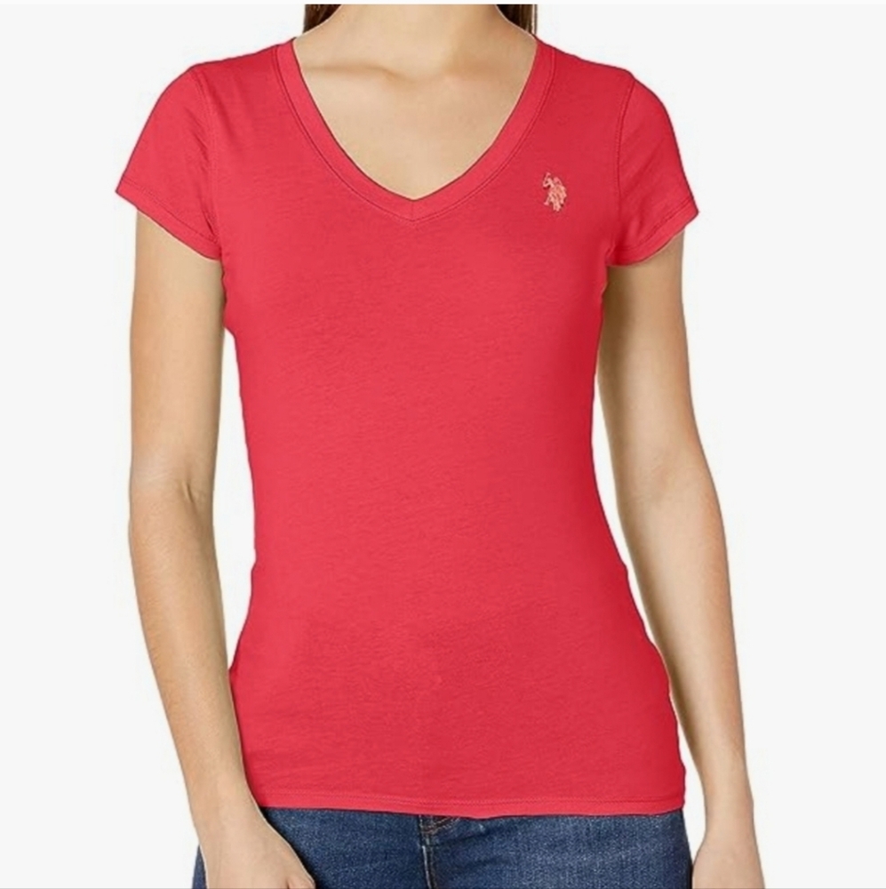 RALPH LAUREN Classic V-Neck Shortsleeve Shirt Size Small